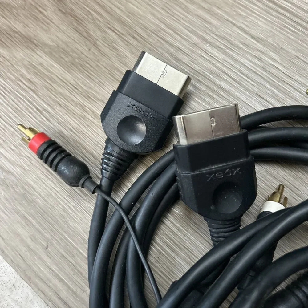 Original Xbox RCA AV Video Cable Lot of 5 Official Authentic OEM Cords Tested